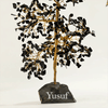 Gift Personalized Black Agate Stone Tree
