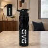 Personalized Black Stainless Steel Bottle for Dad