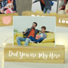 Buy Personalized Block Photo Frames For Dad - Set of 4