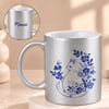 Personalized Blue Cat Silver Mug
