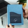 Personalized Blue Diary with Pocket Holder Online