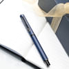 Shop Personalized Blue Metal Roller Pen Gift Box For Couple