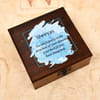Gift Personalized Brass Finish Sundial Compass in Sheesham Wood Box