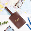 Buy Personalized Brown Leather Travel Accessory Gift Set for Dad