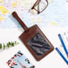 Shop Personalized Brown Leather Travel Accessory Gift Set for Dad