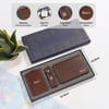 Gift Personalized Brown Leather Travel Accessory Set for Him