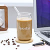 Buy Personalized Can-Shaped Glass With Straw