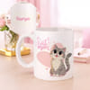 Personalized Cat and Heart Mug