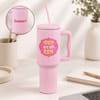 Personalized Chanchal Mann Pink Steel Tumbler