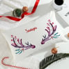 Personalized Christmas Reindeer Cushion with Filler Online