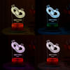 Buy Personalized Couple Ring LED Lamp - Wooden Finish Base