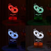 Shop Personalized Couple Ring LED Lamp - Wooden Finish Base