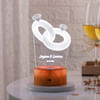 Personalized Couple Ring LED Lamp - Wooden Finish Base Online