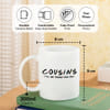 Buy Personalized Cousins Coffee Mug Coaster Set For Rakhi