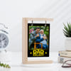 Personalized Dad in Galaxy Wooden Photo Frame for Father's Day