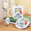 Gift Personalized Dad-O-Meter Mug & Coaster Set