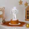 Gift Personalized Divine Cross Christmas LED Lamp - Brown Base