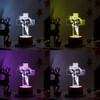 Shop Personalized Divine Cross Christmas LED Lamp - Brown Base