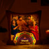 Gift Personalized Diwali Vibes Only LED Cushion