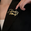 Buy Personalized Double Name Gold Brooch For Women