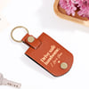 Buy Personalized Drive Safe Handsome Leather Photo Keychain