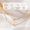 Gift Personalized Dual Chain Initial Necklace for Mom