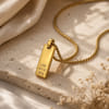 Buy Personalized Engraved Gold Bar Pendant Necklace for Dad