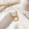 Personalized Engraved Gold Pendant Necklace for Dad