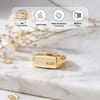 Gift Personalized Engraved Gold Signet Ring for Dad