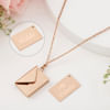 Personalized Envelope Rose Gold Pendant Online