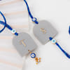 Gift Personalized Evil Eye Bhaiya Bhabhi Rakhi