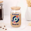 Buy Personalized Evil Eye Glass Tumbler for Rakhi