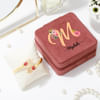 Personalized Exquisite Ruby Bracelet And Velvet Organiser For Her Online