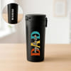 Personalized Father's Day Black Vacuum Mug