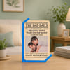 Personalized Father's Day Newspaper Photo Frame Stand