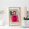 Personalized Father's Day Rotating Wooden Photo Frame