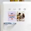 Gift Personalized Fav Couple Fridge Magnet For Bhaiya Bhabhi