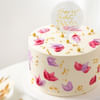 Personalized Floral Birthday Cake With Tag Online