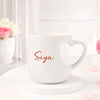 Shop Personalized Floral Heart Handle Mug