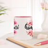 Buy Personalized Floral Mug With Heart Handle