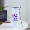 Gift Personalized Floral Sipper For Valentine's Day