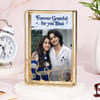 Personalized Forever Grateful Bhai Metal Gold Photo Frame