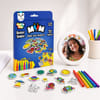 Personalized Frame and Space Magnets Gift for Rakhi