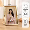 Buy Personalized Ganesh Chaturthi Golden Frame and Bamboo Plant Combo