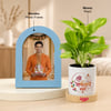 Gift Personalized Ganesha Grace Plant and Frame Gift Combo