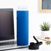 Gift Personalized Glass Bottle With Silicone Sleeve - Blue