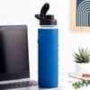Buy Personalized Glass Bottle With Silicone Sleeve - Blue