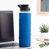 Shop Personalized Glass Bottle With Silicone Sleeve - Blue