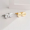 Gift Personalized Gold And Silver Engraved Cufflinks