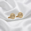 Gift Personalized Gold Cufflinks for Father's Day